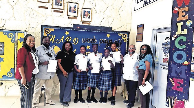 THREE Grade 8 students at T.A. Thompson Junior High School have successfully completed the 2026 Grade 9 Bahamas Junior Certificate (BJC) Family & Consumer Sciences national examination, earning two Bs and a C.