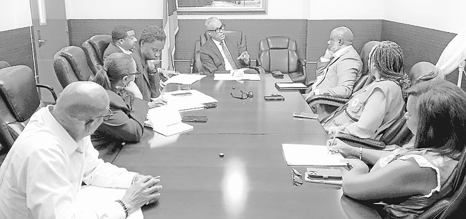 Collaborative efforts for a healthier future: Minister of Health & Wellness, Dr Michael Darville, alongside Red Cross leadership and Ministry officials, discussing key initiatives to enhance community well-being.