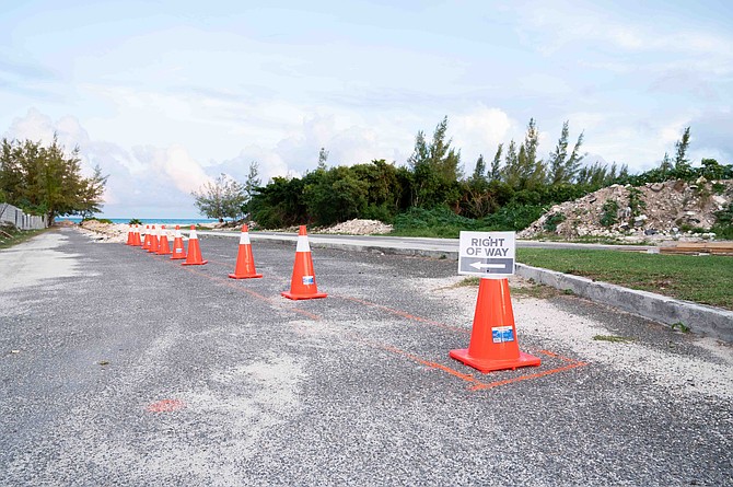 A boundary wall is being constructed near Stokes Beach in Yamacraw.