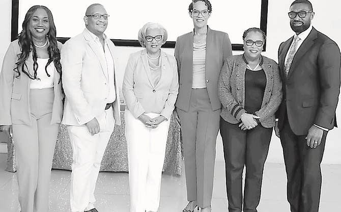 Social Services Minister Barbara Cartwright (Third from left) served as keynote speaker at the 11th Annual Sandilands Rehabilitation Centre Caregiver Symposium, an Older Persons Month event focused on empowering those who care for older Bahamians.