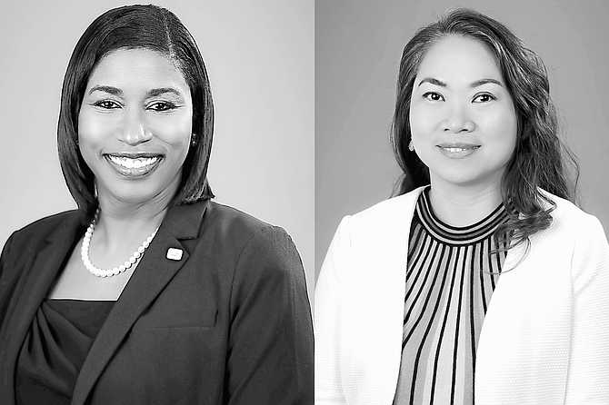 (L) Myra Lundy-Mortimer and (R) Nestle Maullon