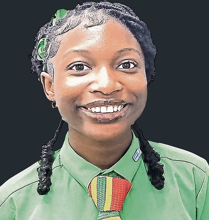 Akhepran International Academy’s Lorrie Deus, 15, was Geospatial Week 2026’s youngest presenter, sharing lessons from her participation in the ShakthiSAT space education mis- sion in India.
