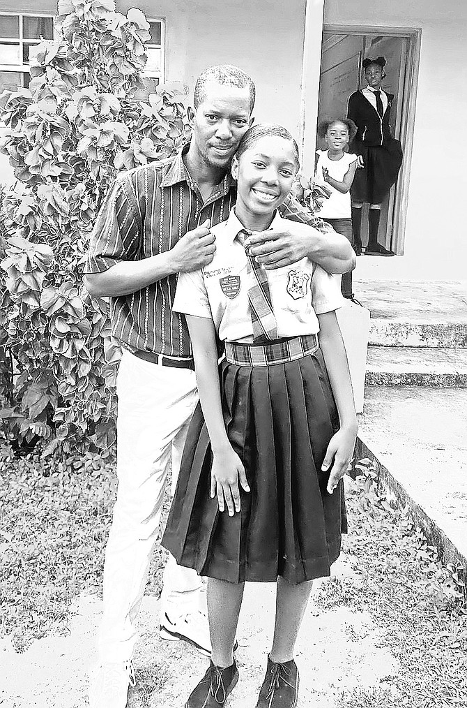 DAMIEN Stubbs with his daughter Diamond.