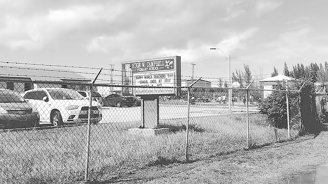 HUGH Campbell Primary School’s classes will be relocated as the damaged underground wiring that knocked out the school’s power undergoes repairs. MOEST hopes to have electrical repairs completed within a week.
Photo: Vandyke Hepburn